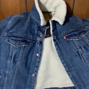 Denim trucker Sherpa jacket